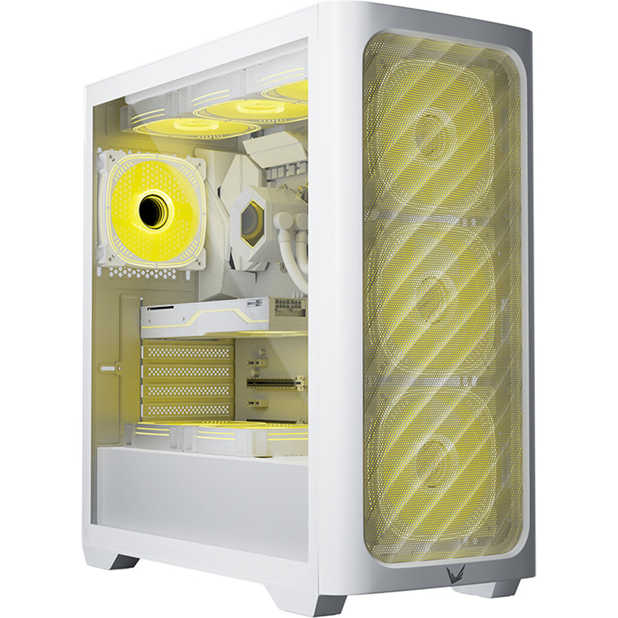 Formula V Line Air Power G3  Tempered Glass ATX Mid Tower Gaming Case - White