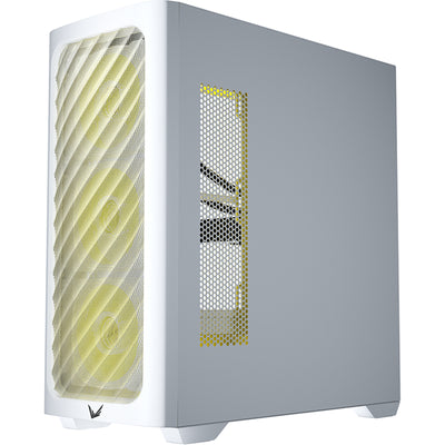 Formula V Line Air Power G3  Tempered Glass ATX Mid Tower Gaming Case - White