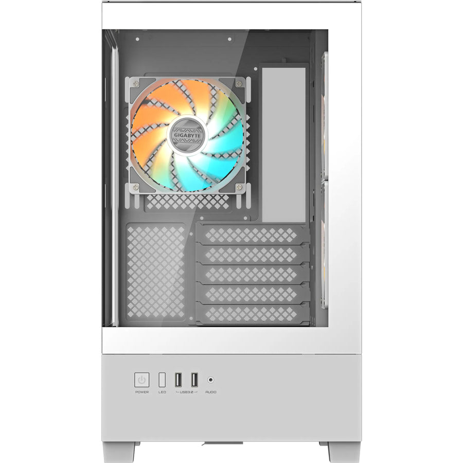 Gigabyte  C201 Panoramic Tempered Glass mATX Gaming Case - Ice White