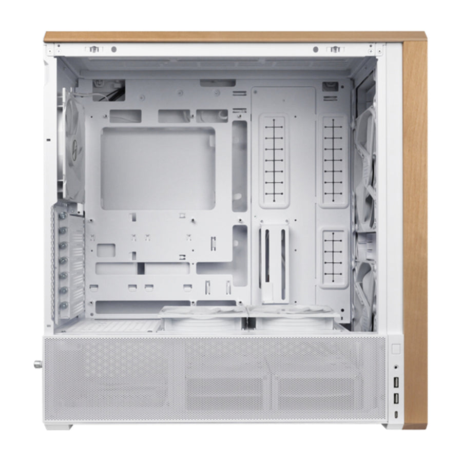 Lian Li Lancool 217 Tempered Glass ATX Mid Tower Gaming Case - White Wood