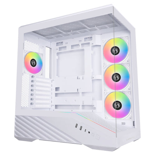 Lian Li Vector V100 RGB Tempered Glass ATX Mid Tower Gaming Case - White