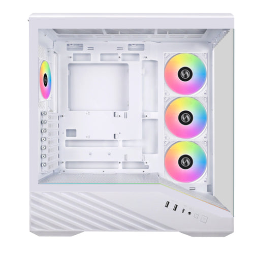 Lian Li Vector V100 RGB Tempered Glass ATX Mid Tower Gaming Case - White
