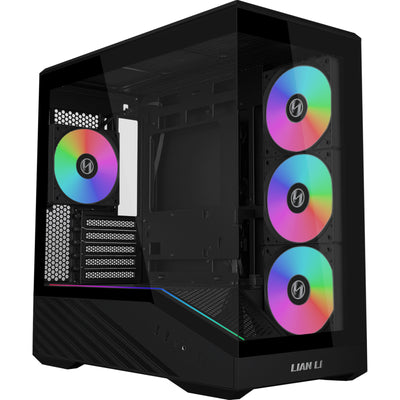 Lian Li Vector V100 Mini RGB Tempered Glass mATX Mini Tower Gaming Case - Black