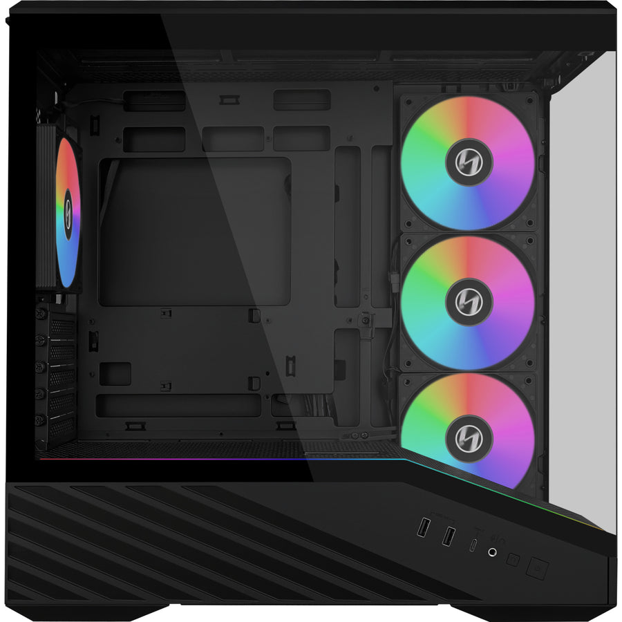 Lian Li Vector V100 Mini RGB Tempered Glass mATX Mini Tower Gaming Case - Black