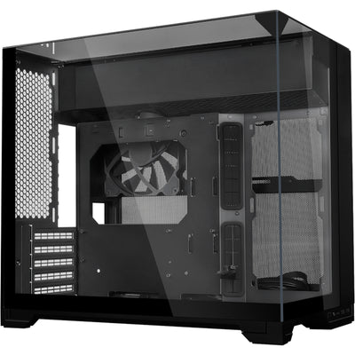 Lian Li O11 VISION M  Tempered Glass MATX/ITX Dual Chamber Gaming Case - Black