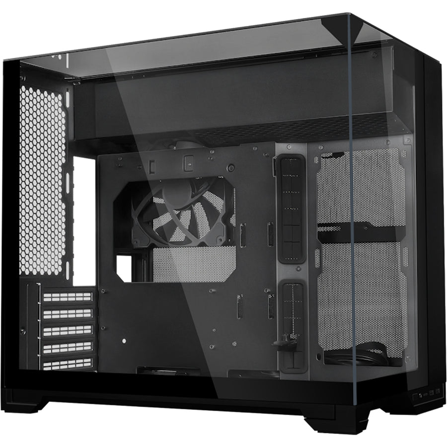 Lian Li O11 VISION M  Tempered Glass MATX/ITX Dual Chamber Gaming Case - Black