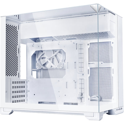 Lian Li O11 VISION M  Tempered Glass MATX/ITX Dual Chamber Gaming Case - WHITE