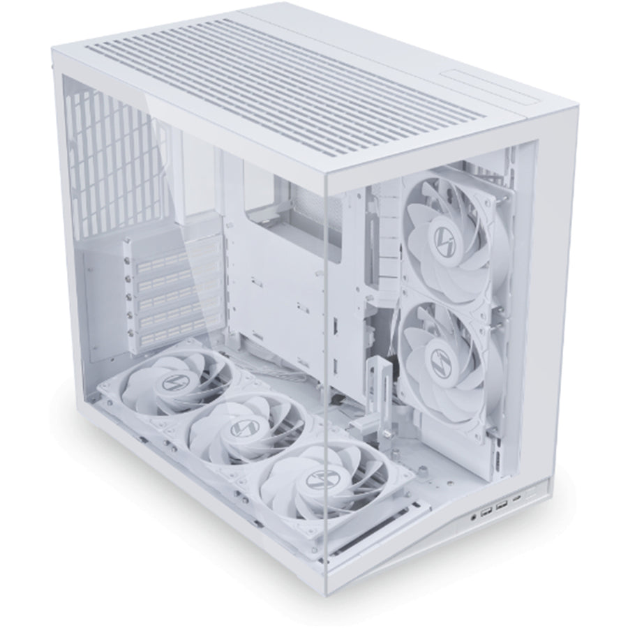 Lian Li O11D MINI V2 Flow  Tempered Glass ATX Mid Tower Gaming Case - White