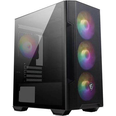 MSI MAG FORGE M100R  Tempered Glass Mini Tower Case - Black