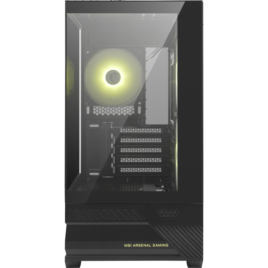 MSI MAG PANO M110R  Tempered Glass Mini Tower Case - Black