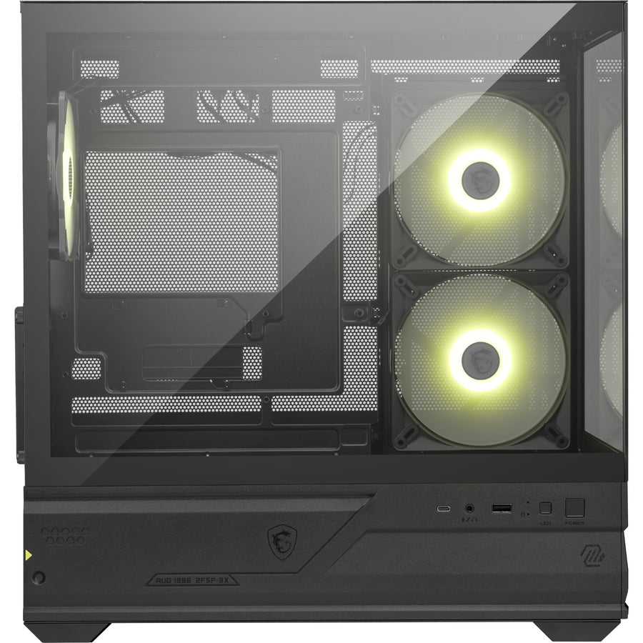 MSI MAG PANO M110R  Tempered Glass Mini Tower Case - Black