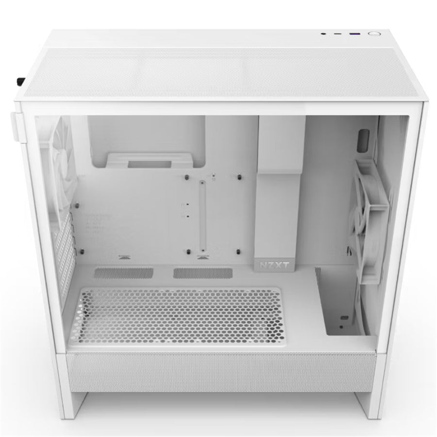 NZXT H5  Tempered Glass ATX Mid Tower Gaming Case - White Flow 2024 Edition