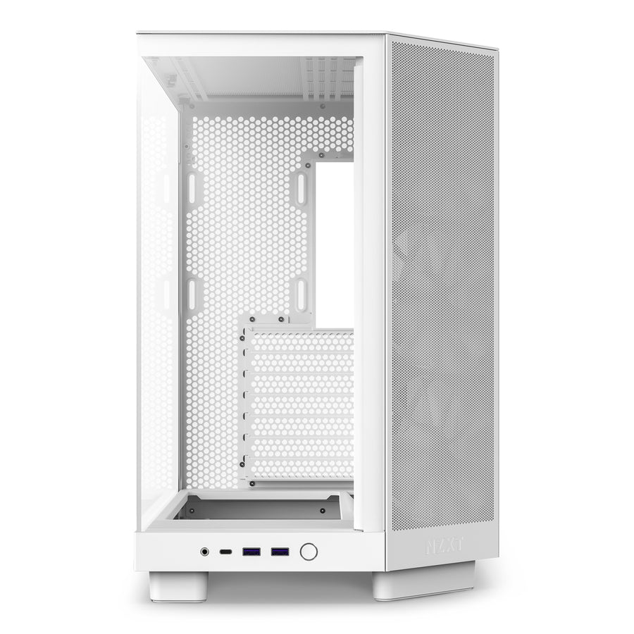 NZXT H6 Flow Dual Chamber - Tempered Glass ATX Mid Tower Gaming Case - White