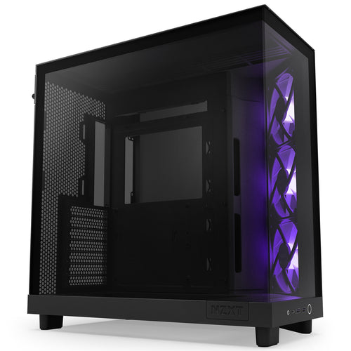 NZXT H6 Flow RGB Dual Chamber - Tempered Glass ATX Mid Tower Gaming Case - Black