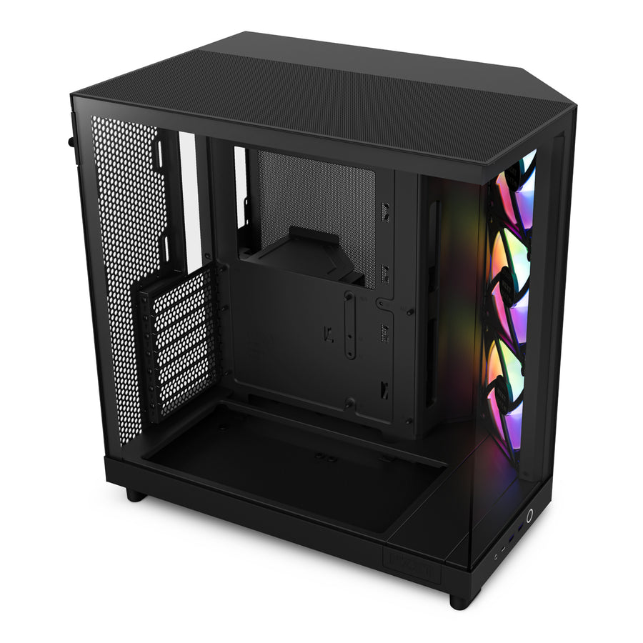 NZXT H6 Flow RGB Dual Chamber - Tempered Glass ATX Mid Tower Gaming Case - Black