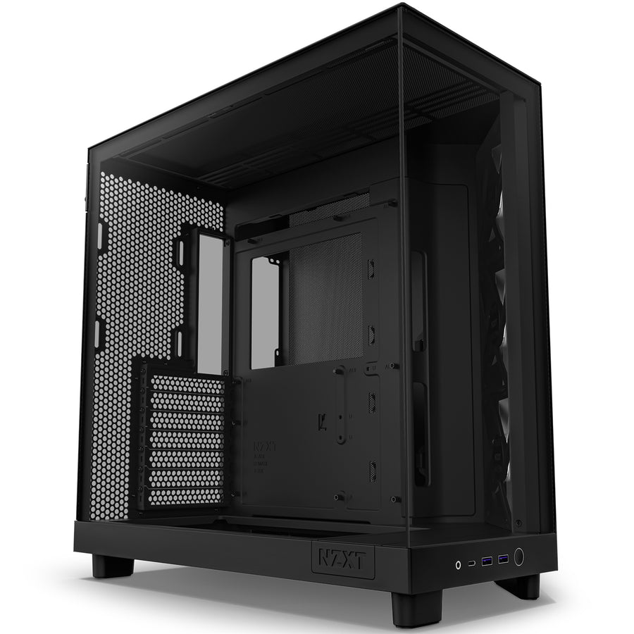 NZXT H6 Flow RGB Dual Chamber - Tempered Glass ATX Mid Tower Gaming Case - Black