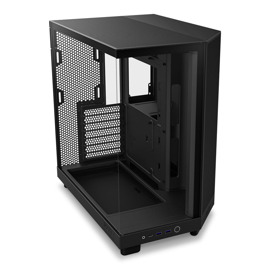 NZXT H6 Flow RGB Dual Chamber - Tempered Glass ATX Mid Tower Gaming Case - Black