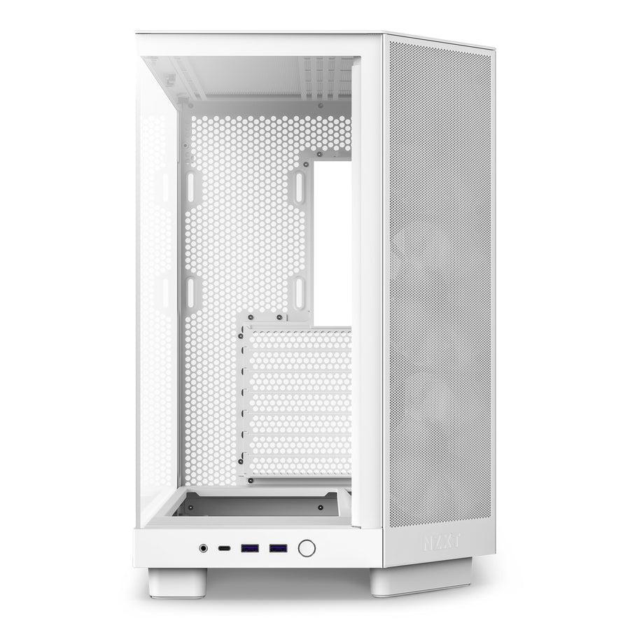 NZXT H6 Flow RGB Dual Chamber Tempered Glass ATX Mid Tower Gaming Case - White