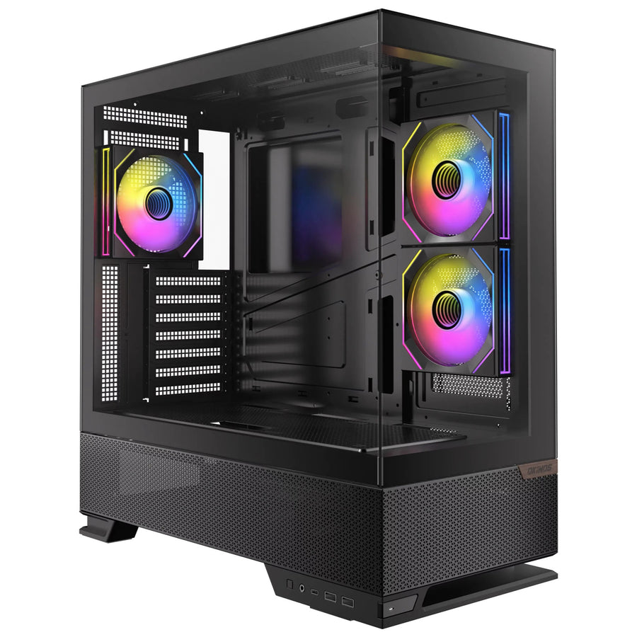 OKINOS Aqua 6 Infinity  Tempered Glass ATX Mid Tower Gaming Case