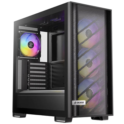 OKINOS 612 ARGB  Tempered Glass ATX Mid Tower Gaming Case