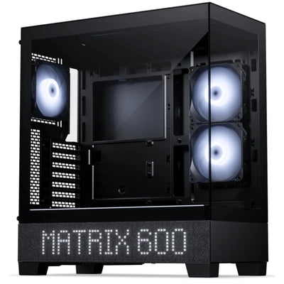 Phanteks XT VIEW With LED Matrix  Tempered Glass ATX Case - Black