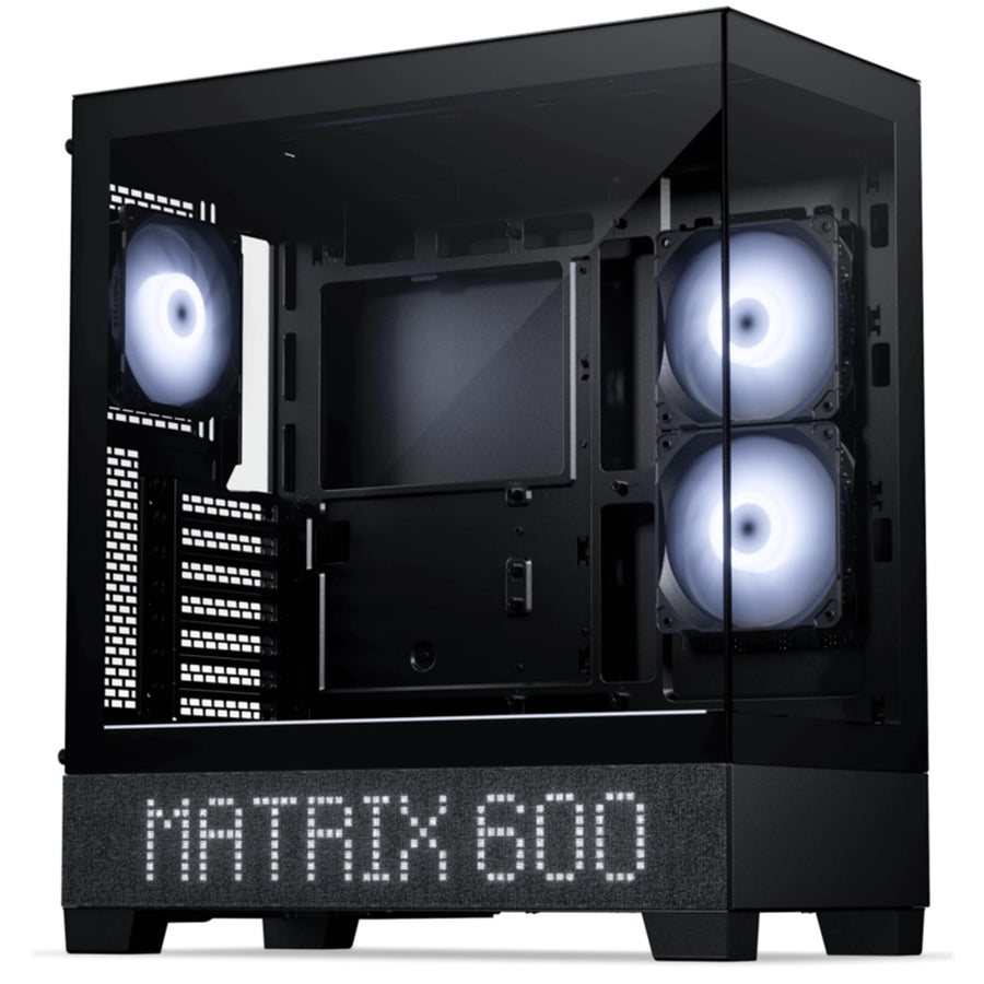 Phanteks XT VIEW With LED Matrix  Tempered Glass ATX Case - Black