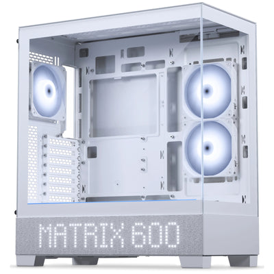 Phanteks XT VIEW With LED Matrix  Tempered Glass ATX Case - Grey White