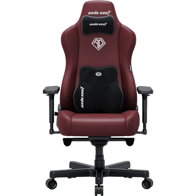 Andaseat Novis Pro XL Gaming Chair - Maroon - Premium PVC Leather - Magnetic Neck Headrest Pillow -4D Armrest
