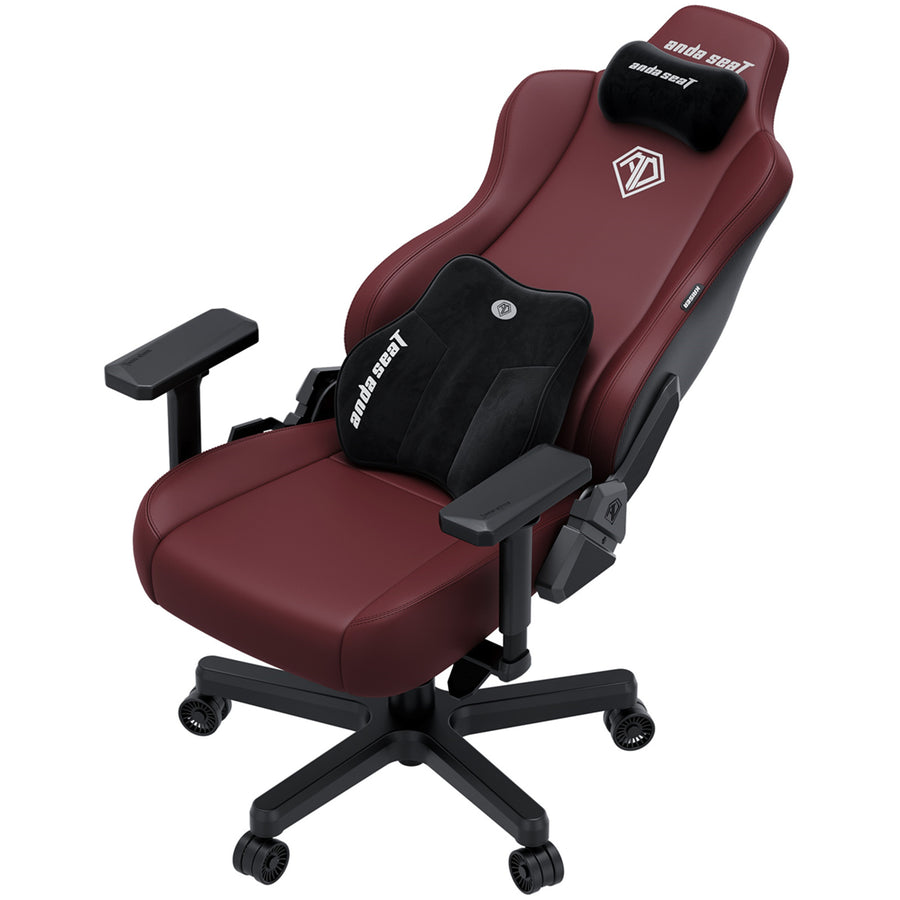 Andaseat Novis Pro XL Gaming Chair - Maroon - Premium PVC Leather - Magnetic Neck Headrest Pillow -4D Armrest