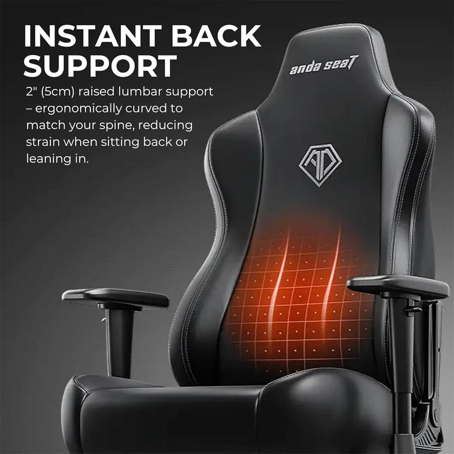 Andaseat Novis Pro XL Gaming Chair - Maroon - Premium PVC Leather - Magnetic Neck Headrest Pillow -4D Armrest