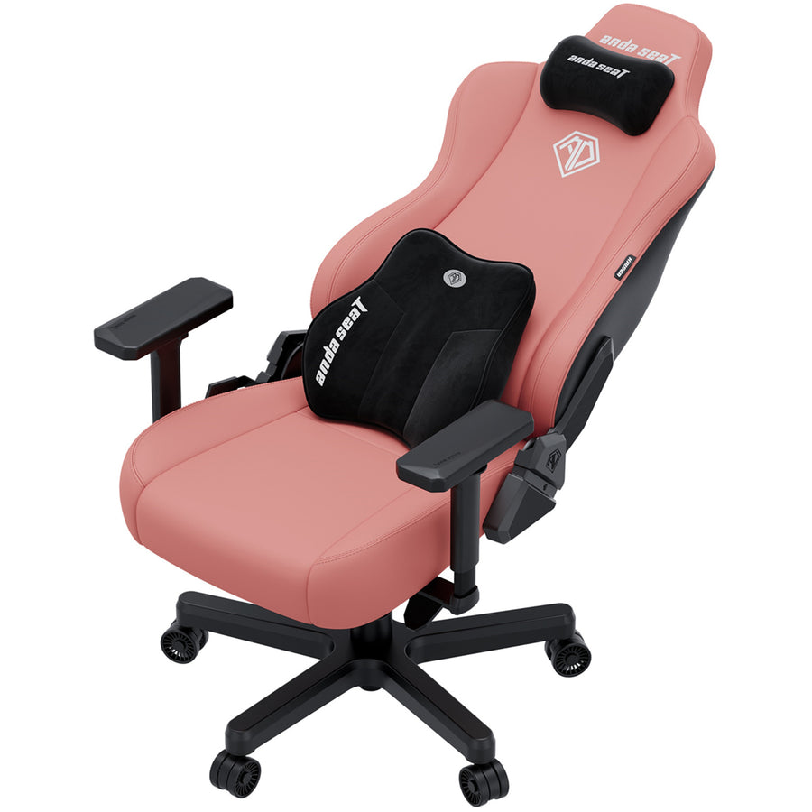 Andaseat Novis Pro XL Gaming Chair - Pink - Premium PVC Leather - Magnetic Neck Headrest Pillow -4D Armrest