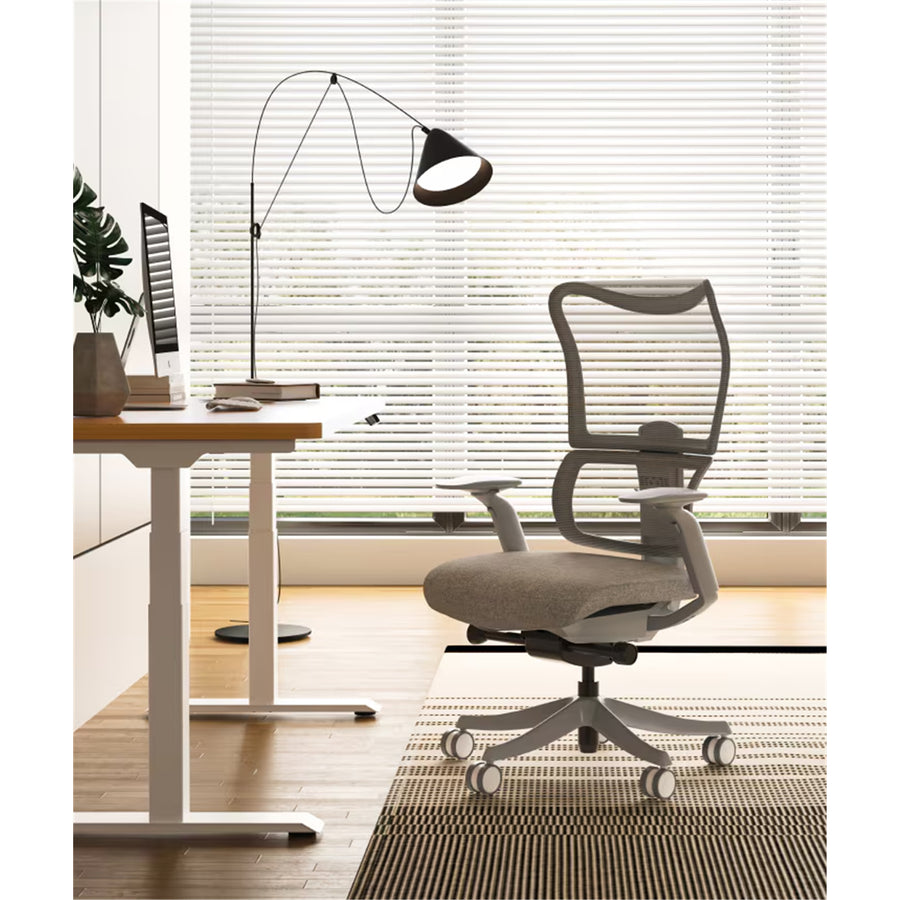 FlexiSpot BS8 Pro Premium Ergonomic WFO & WFH Office Chair - Mesh Backrest & Comfy Cushion Seat, 3D Rotating Armrest, Max Load 150kg