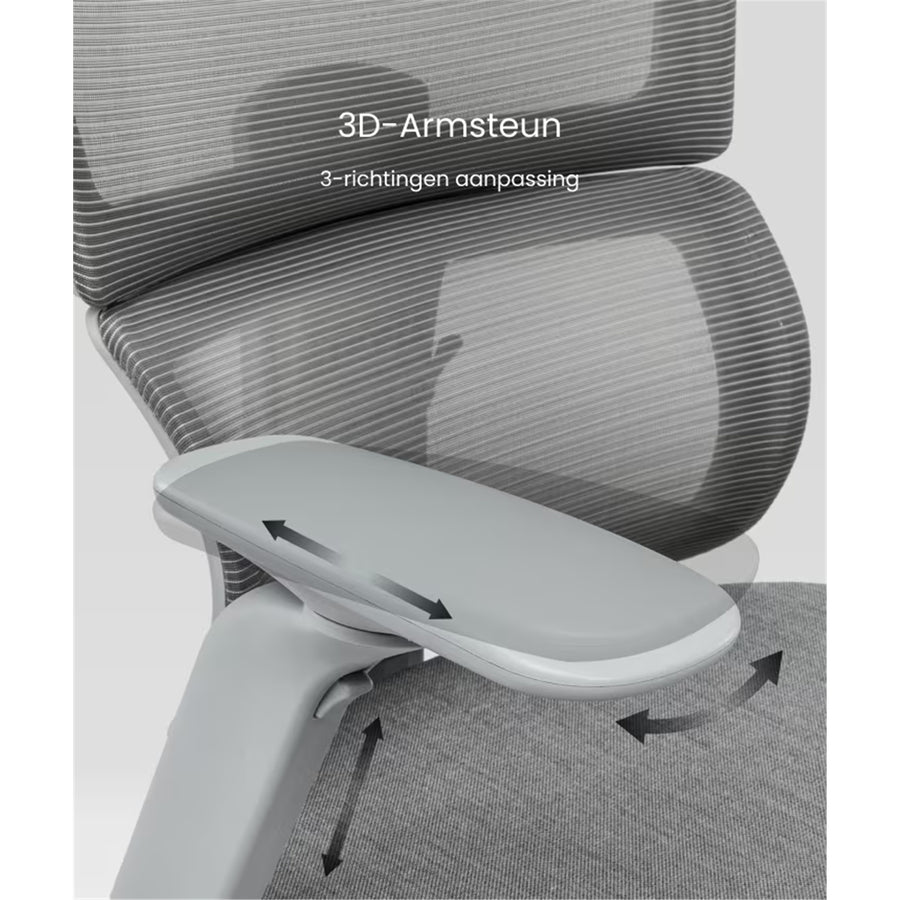 FlexiSpot BS8 Pro Premium Ergonomic WFO & WFH Office Chair - Mesh Backrest & Comfy Cushion Seat, 3D Rotating Armrest, Max Load 150kg