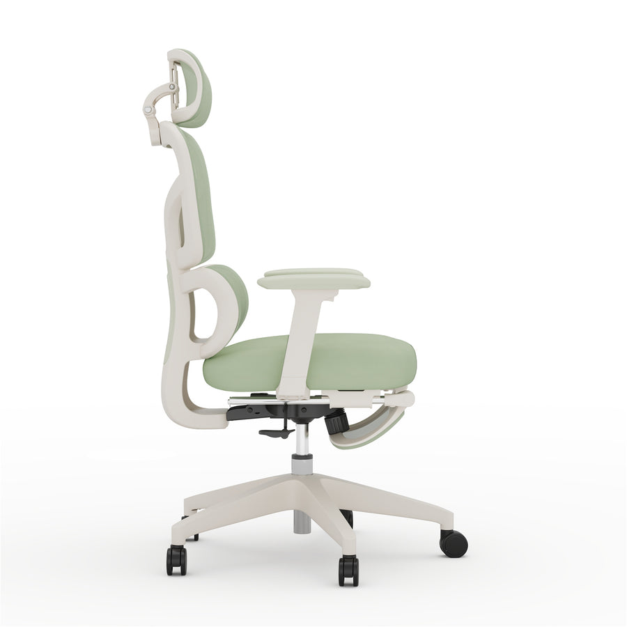 FlexiSpot BS5 Pro Light Green Ergonomics Office Chair With Footrest - Cloud-like Cushion