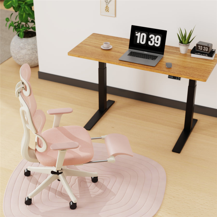 FlexiSpot BS5 Pro Pink Ergonomics Office Chair With Footrest with Cloud-like Cushion