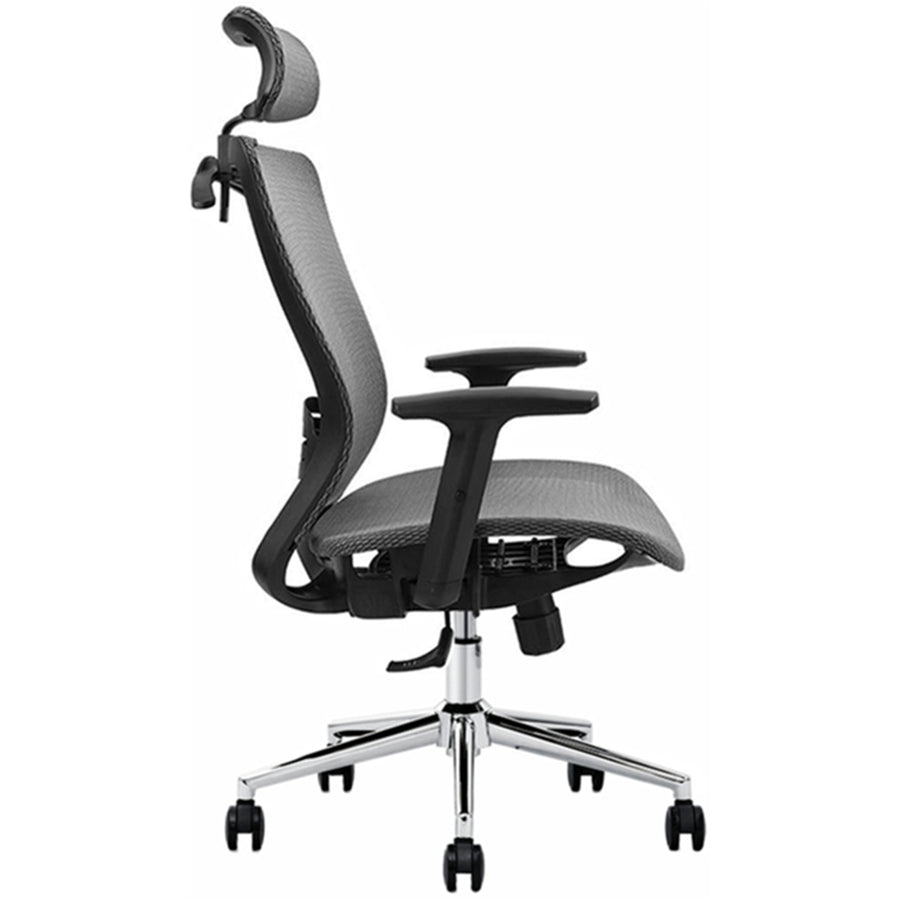 Loctek YZ101 Ergonomic Office Mesh Chair With Backrest and Armrest - Adjustable lifting headrest with Cloth hanger - Passed AS/NZS 4438:1997 NZ Standard For Height adjustable chairs