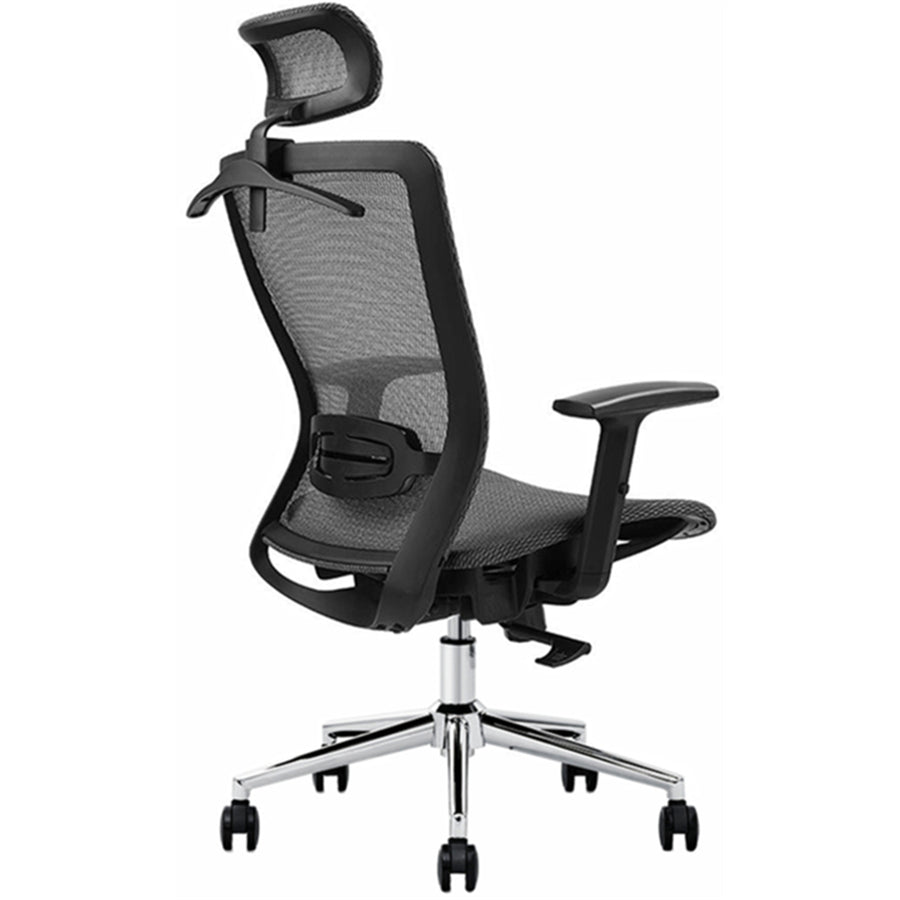 Loctek YZ101 Ergonomic Office Mesh Chair With Backrest and Armrest - Adjustable lifting headrest with Cloth hanger - Passed AS/NZS 4438:1997 NZ Standard For Height adjustable chairs