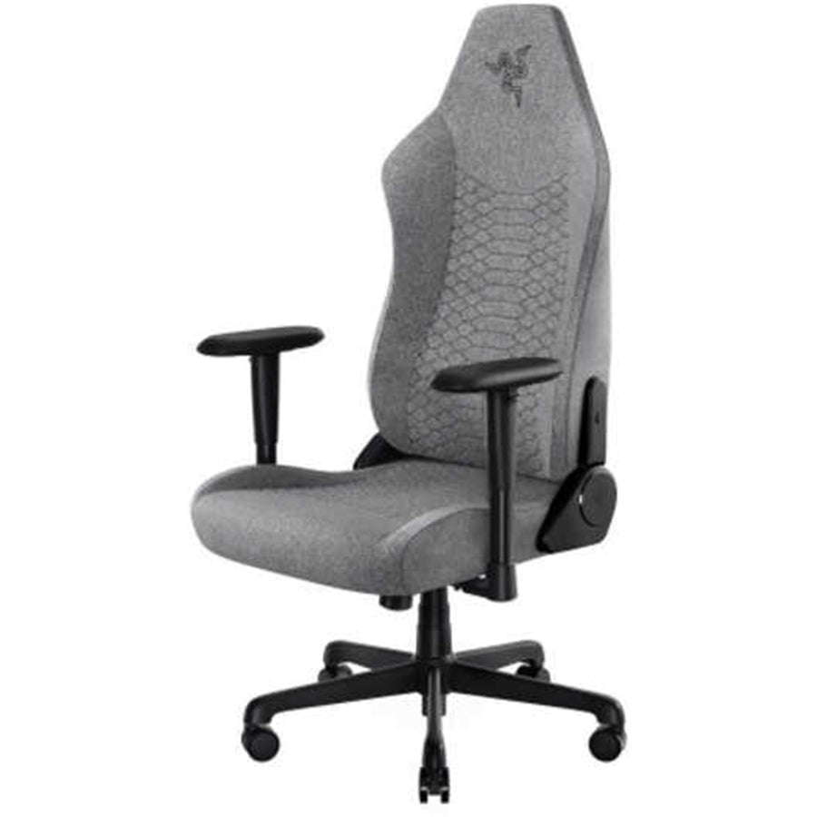 Razer Iskur v2 X Gaming Chair - Light Grey - Fabric - Built-In Lumbar Support - Contoured High Density Foam Cushions - 2D Armrest - Widened Seat Base