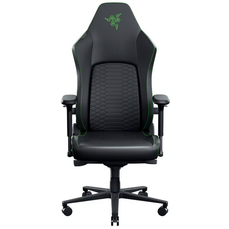 Razer Iskur v2 NewGen Gaming Chair - Black Green - Ergonomic with Breathable Comfort - Adaptive Lumbar Support - 4D Armrests