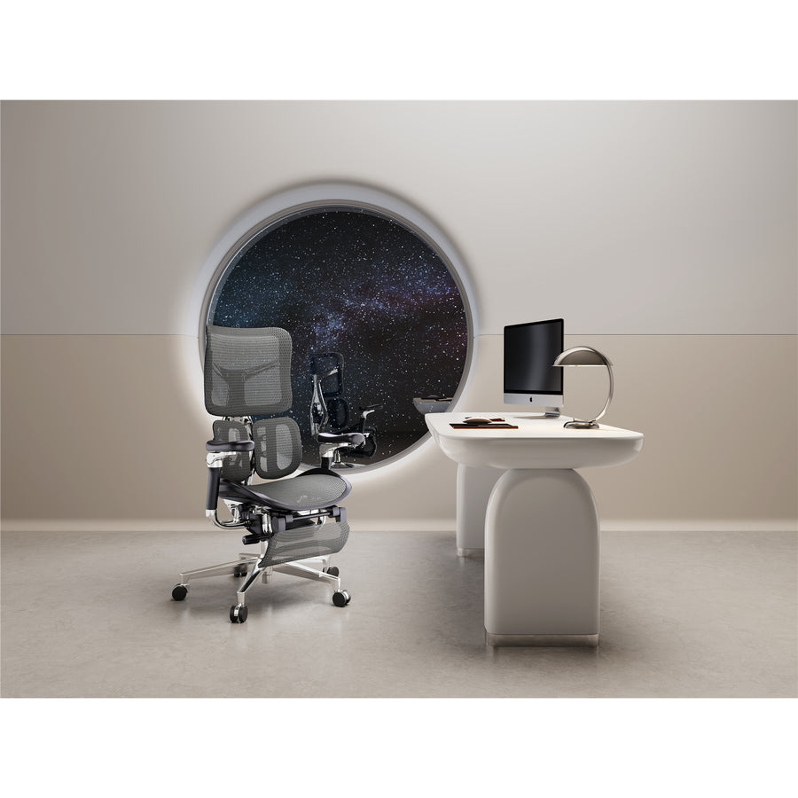 Sihoo Dora S300 Black Premium Ergonomic Office Chair With Footrest - 6D Dynamic Lumbar Support - Adjustable Seat Depth - Super Soft 6D Adjustable Armrests