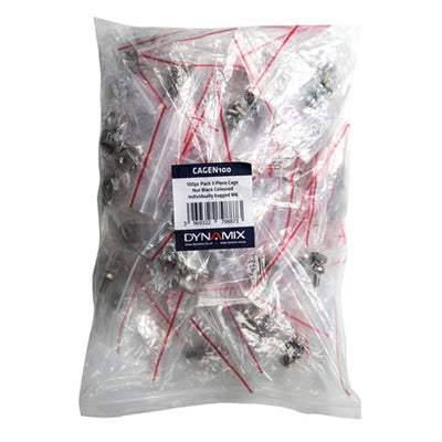 DYNAMIX CAGEN100 - 100 Stk. Packung 3-teilige Käfigmutter Silber M6 Lose geliefert