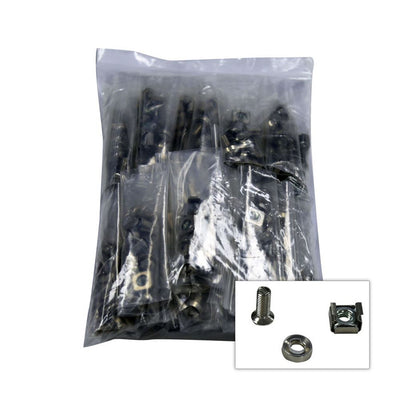 DYNAMIX CAGEN100-4 - 100pc Pack 3 Piece Cage Nut 4x Cage Nuts per Bag M6 Colour Silver