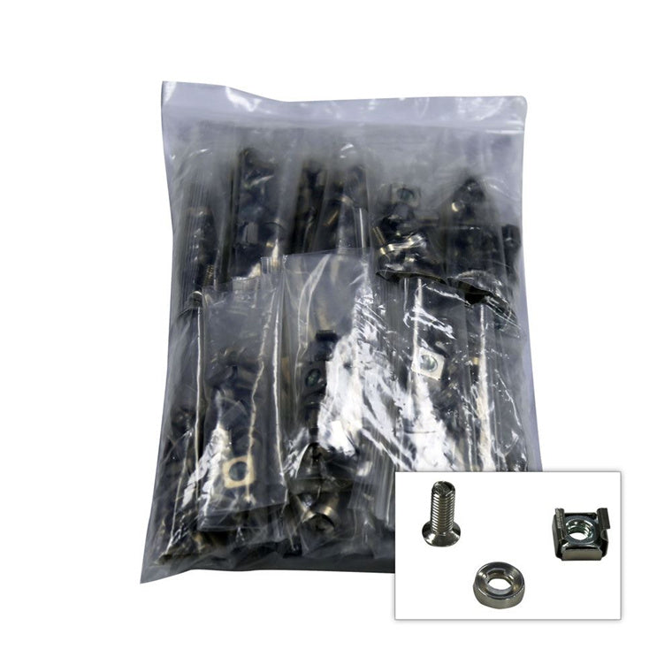 DYNAMIX CAGEN100-4 - 100pc Pack 3 Piece Cage Nut 4x Cage Nuts per Bag M6 Colour Silver