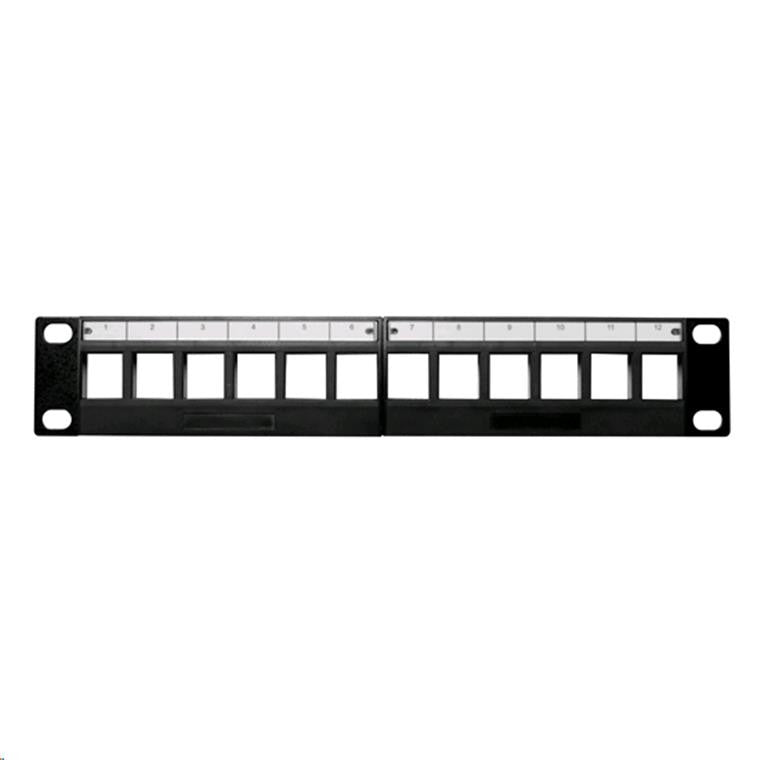 Dynamix PP10-UKS-12 10" 12 Port Unloaded Keystone Panel