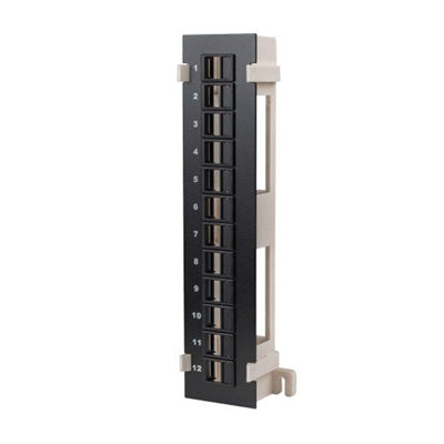 DYNAMIX PP-MINI12-UK - Mini 1U 12 Port Unloaded Wall Mountable Keystone Patch Panel