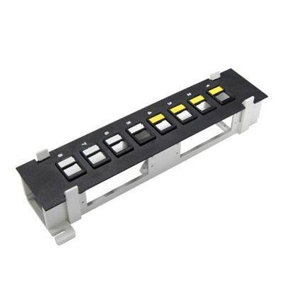 Dynamix PP-MINI8-UK Mini 8 Port Unloaded Keystone Patch Panel