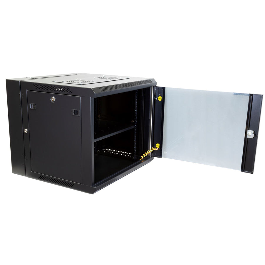 DYNAMIX RSFDS9 - 9RU Universal Swing Wall Mount Cabinet. Back mount supplied Left & Right Hinges