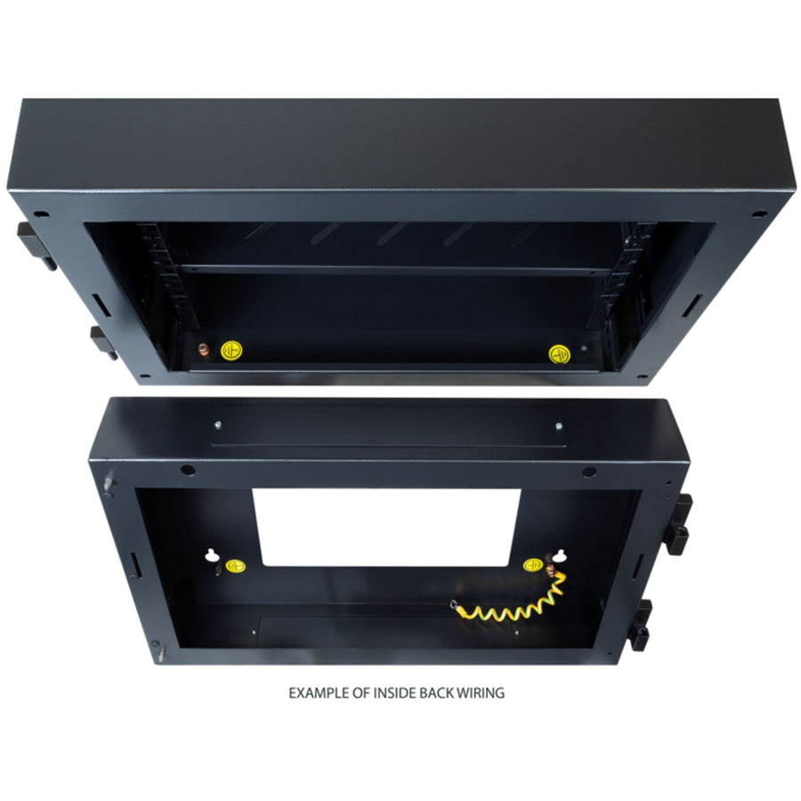 DYNAMIX RSFDS9 - 9RU Universal Swing Wall Mount Cabinet. Back mount supplied Left & Right Hinges