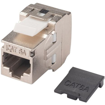 Dynamix FP-C6AUGS-07 Cat6A Keystone-Modul, geschirmt, seitlicher Kabeleingang, Slimline