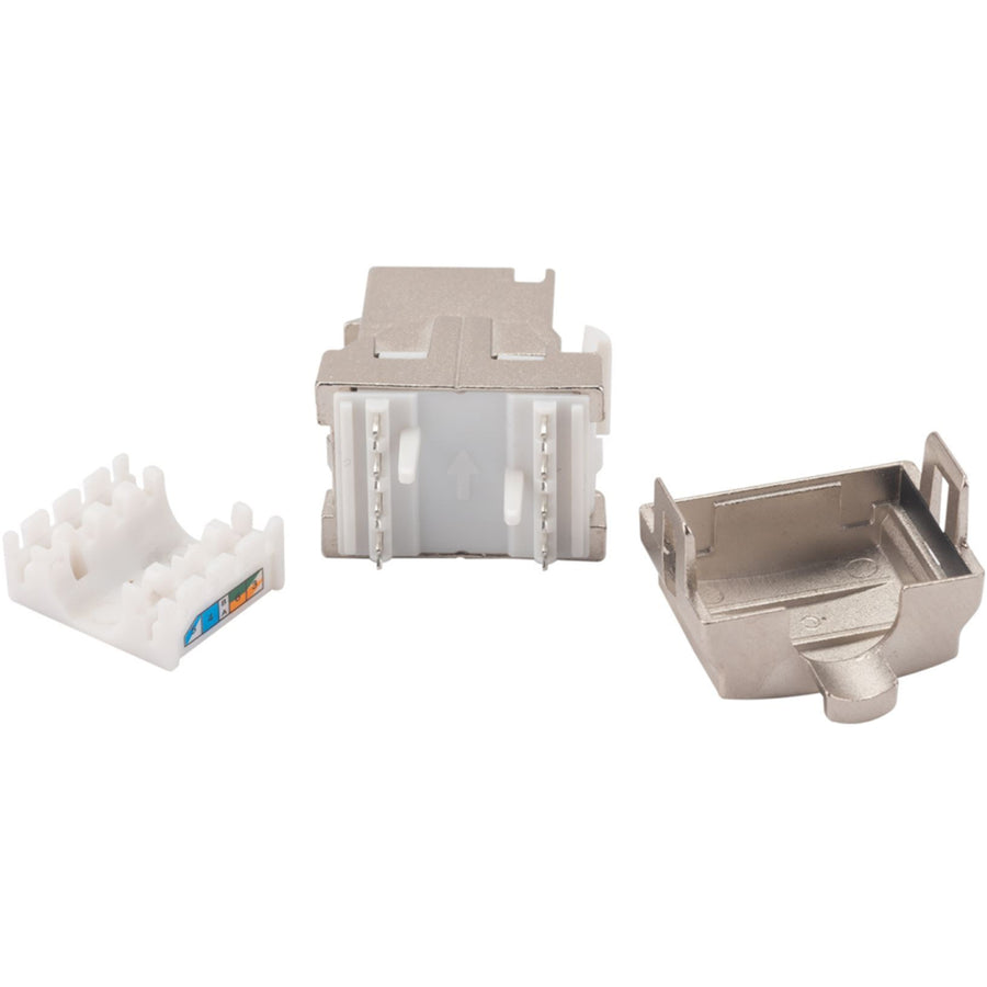 Dynamix FP-C6AUGS-07 Cat6A Keystone-Modul, geschirmt, seitlicher Kabeleingang, Slimline